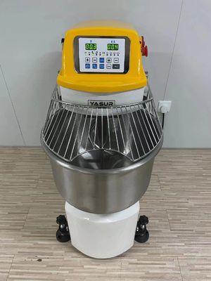 4.5kw Heavy Duty Spiral Dough Mixer Dual Speed Stainless Steel Dough Mixer 50 Kg With Bowl Grid